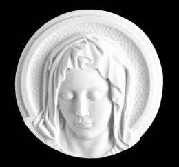 SYNTHETIC MARBLE MEDALLION OF THE PAINFUL VIRGIN